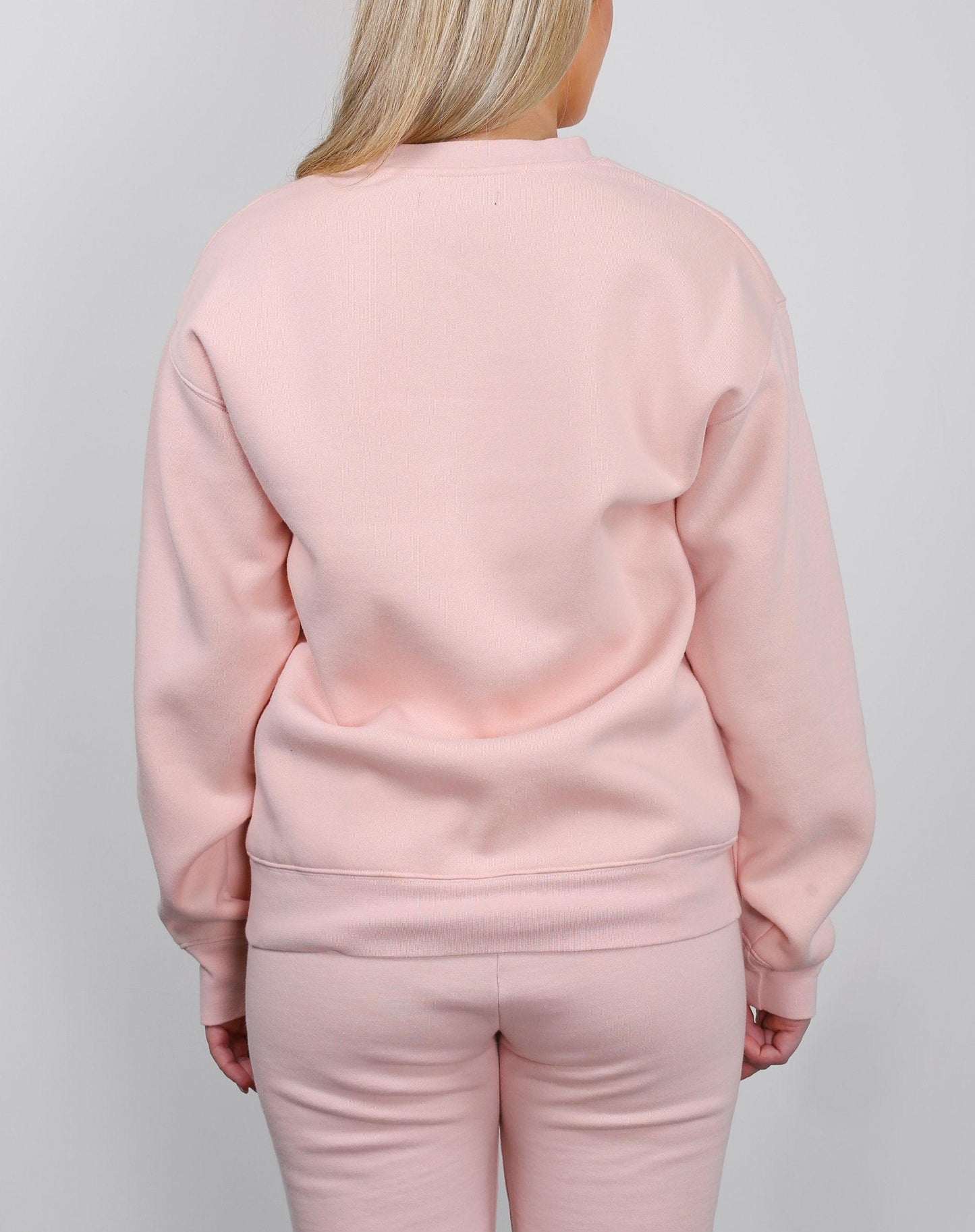 The "BLONDE" Classic Crew Neck Sweatshirt | Peach Cream